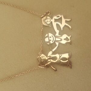 New sterling Silver necklace,familynecklace.